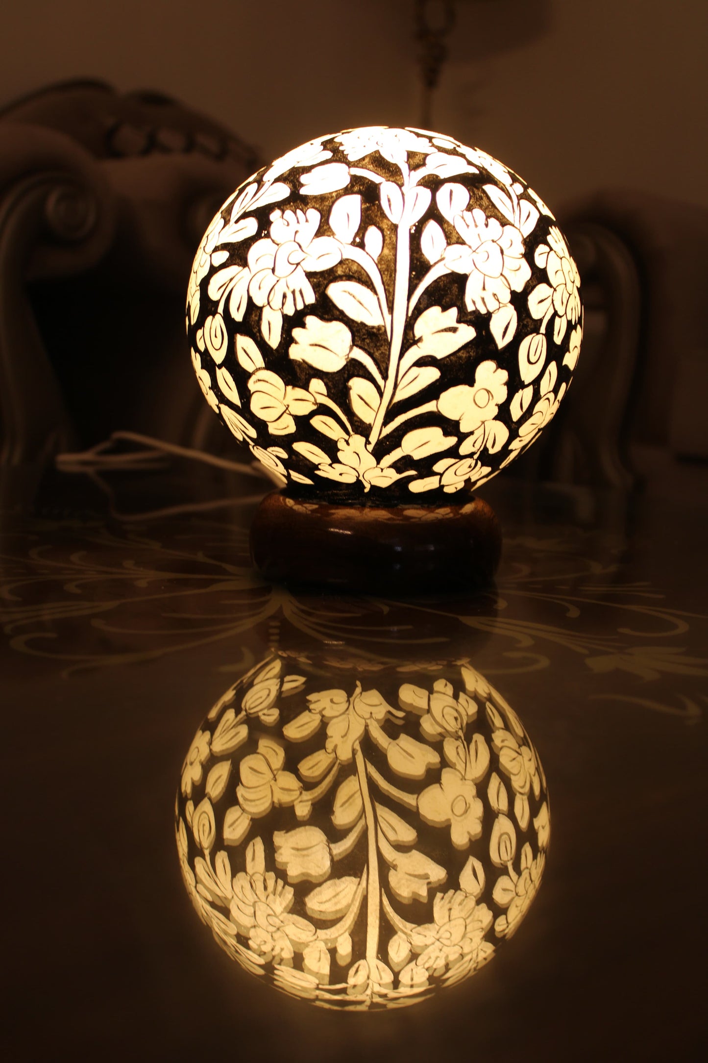 Globe Camel Skin Lamp