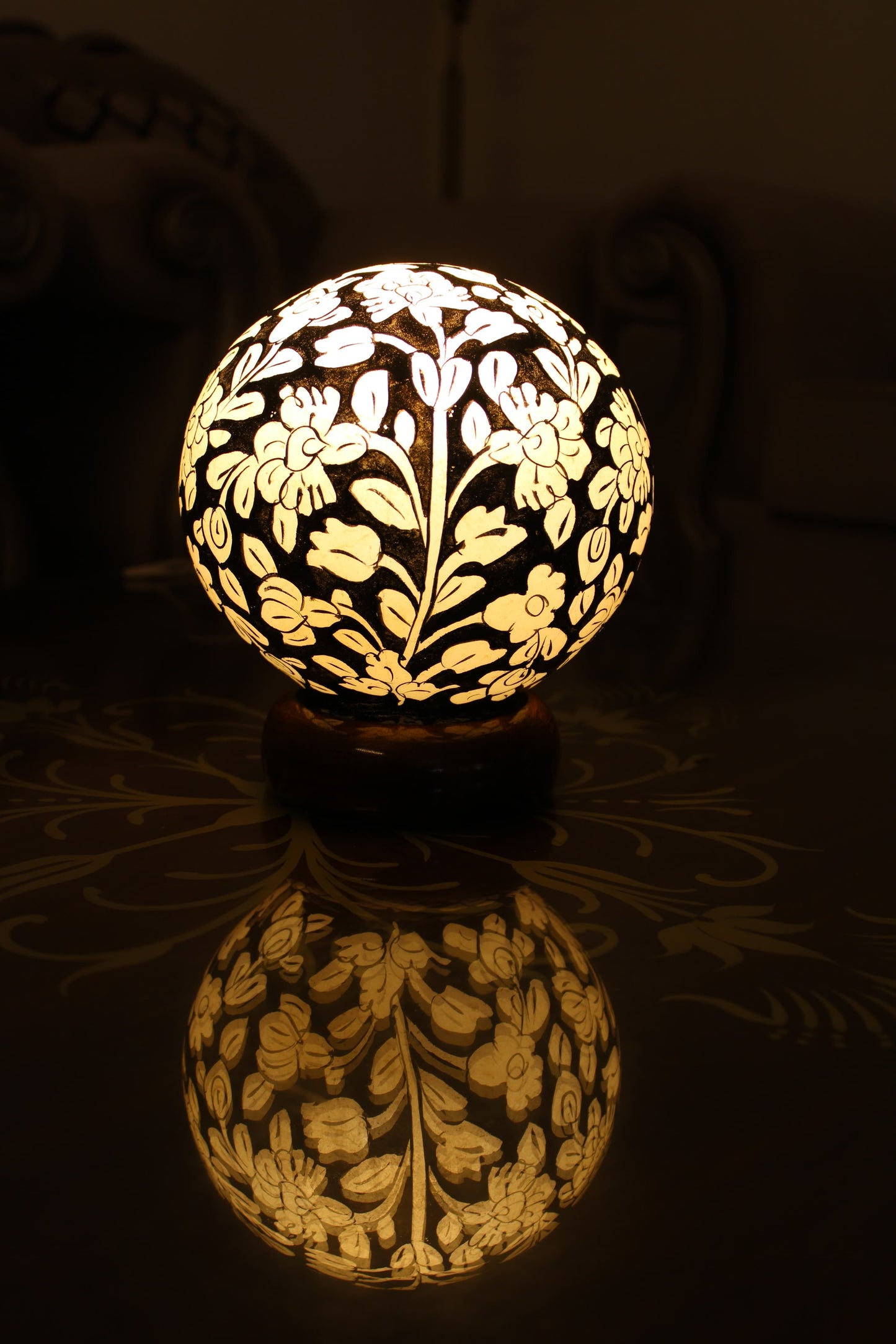 Globe Camel Skin Lamp